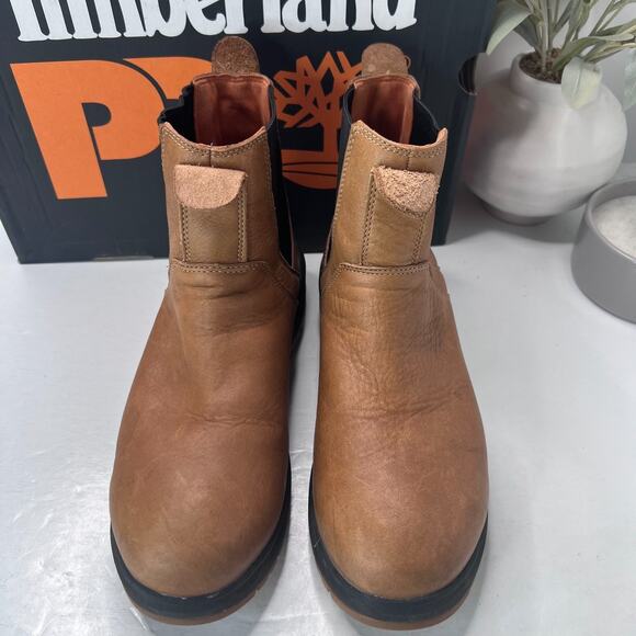 Timberland PRO Birchline Chelsea Composite Toe Work Boots Brown Womens Size 9W - Picture 4 of 10
